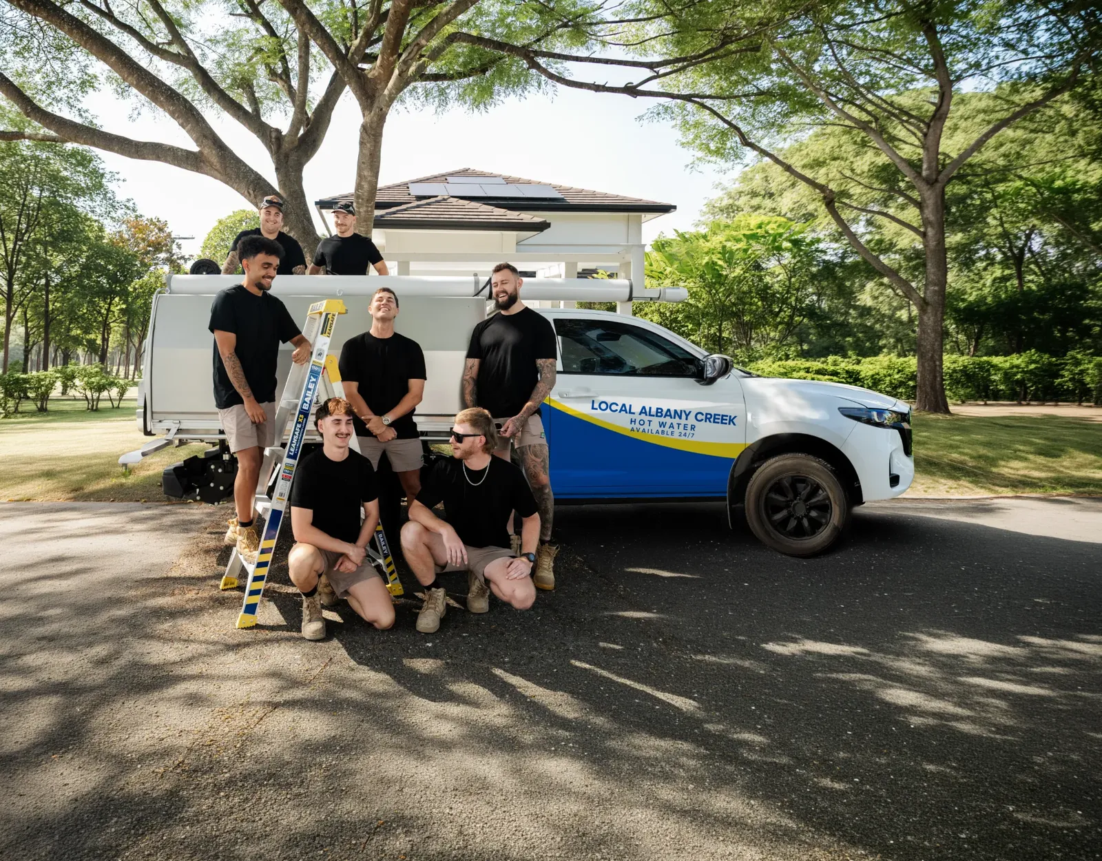 Local Albany Creek Hot Water team and ute